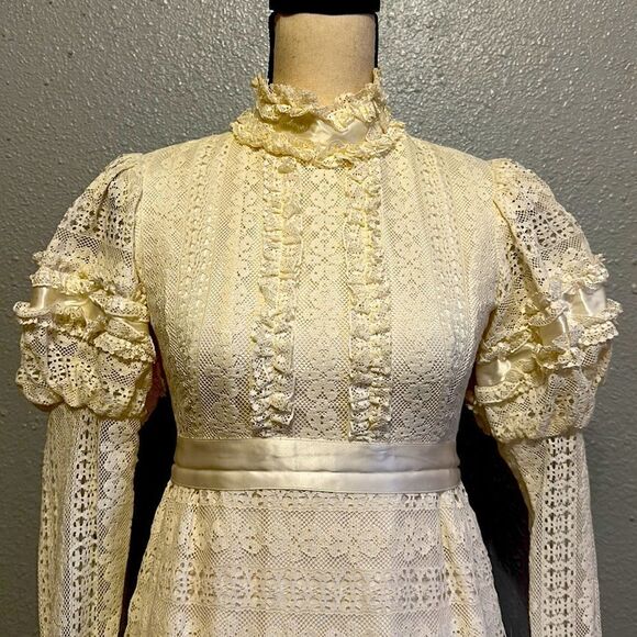 Vintage Emma Domb women’s lace dress size 9 - Picture 2 of 16